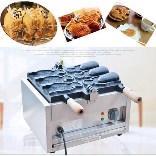 Electric Open Mouth ice cream taiyaki machine big fish cone maker buy machine come with tools