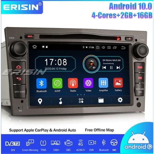 Erisin DAB+ Android 10 Car Stereo Autoradio GPS DVD CarPlay Wifi For Vauxhall Opel Corsa C/D Antara Zafira Vectra Vivaro Signum