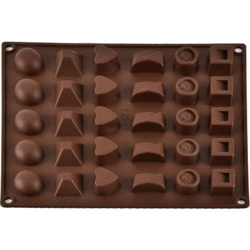 30-grid Hot Silicone Chocolate Mold Multi-shape Integrated Ice Candy Mold Baking Cake Mold DIY Jello Fondant Tools Cake Decor
