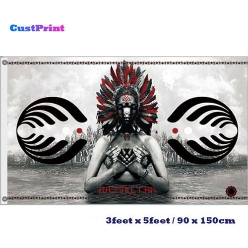 CustPrint 3x5 Feet Indian DJ Bassnectar Decorative Flag Digital Printing w/ 2 Grommets