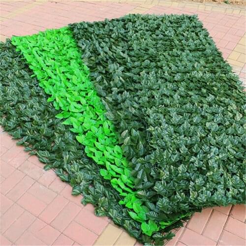 Artificial Green Leaf Garden Fence UV Fade Protected Privacy Retractable Fence For Home Backyard Wall Landscaping Wedding Decor