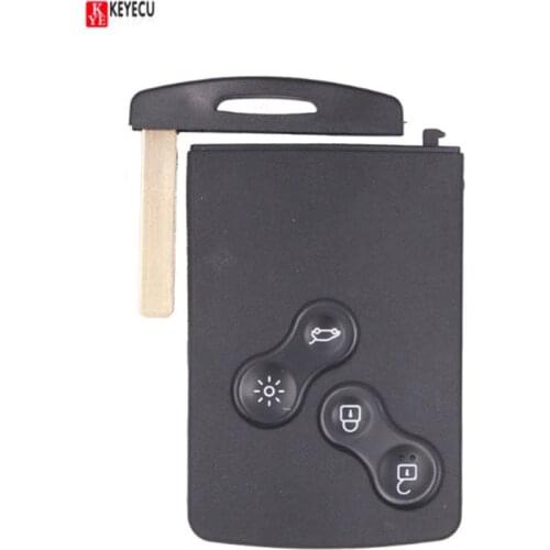Keyecu New Brand Smart Remote Car Key 4 Button 433MHz With 7953XTT Chip for 2009-2014 Renault Clio4 with Keyless-Go Function