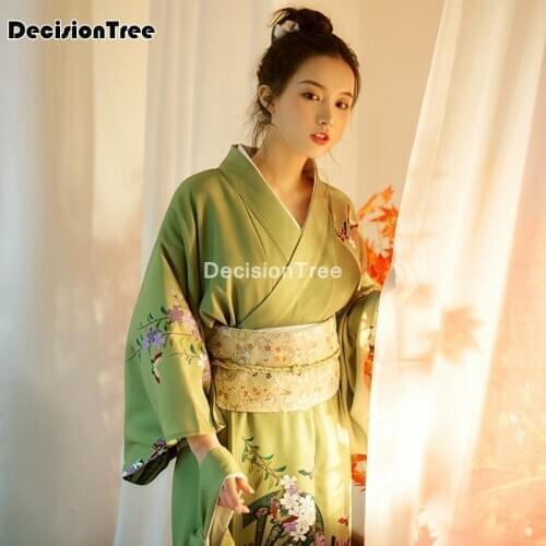 2021 traditional japanese kimono women printing yukata women kimono yukata nightgown sleepwear bathrobe feminino kimono robe