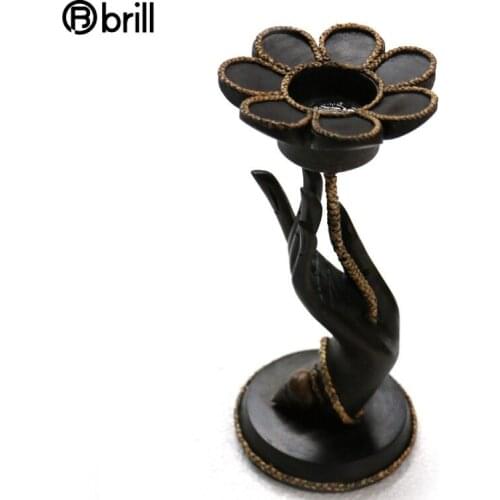 Creative Wood Candlestick Decor Candle Holders Table Wooden Bergamot Decoration Tea Light Candelabros Decorativos De Velas