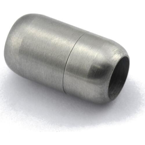 Wholesale Inner Hole 3-8mm Cylindrical Magnetic Clasps Stainless Steel Buckle Connectors for Leather Bracelet Jewelry Findings