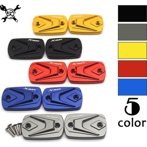 Motorcycle Aluminum Front Brake Clutch Cylinder Fluid Reservoir Cover For YAMAHA XMAX 125 250 300 XMAX300 XMAX250 2017 2018