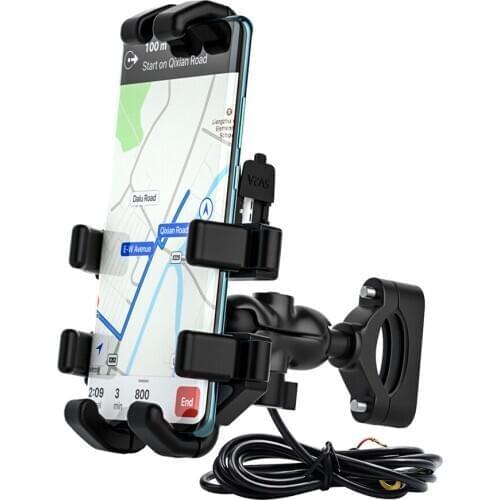 Motorcycle Mobile Phone Motorbike Mount Holder Aluminum Alloy Phone GPS Bracket for Samsung for HUAWEI Smartphone