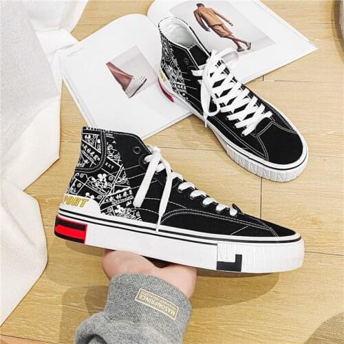 Men Canvas Sneakers Lovers Comfortable Shoes Flats Casual Male Black Breathable Walking Skateboard Shoes Star Plus Large Size 44