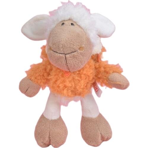 25cm Orange Color Cloth Sheep Stuffed Plush Toy Soft Doll Animals Lamb Girls Baby Kids Birthday Gift