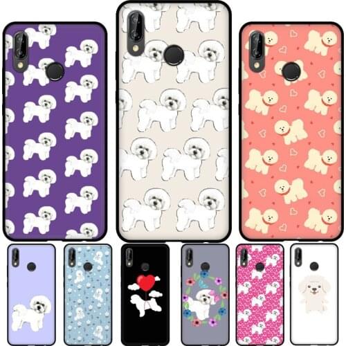 Bichon Frise Dog Soft Cover For Huawei P30 Lite P40 P20 Pro Mate 20 10 Lite P Smart 2021 2019 Phone Case