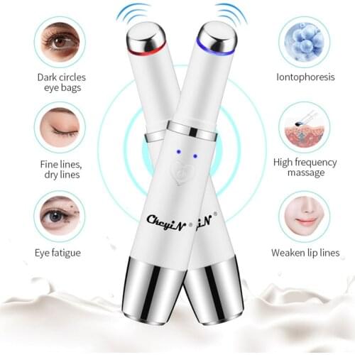 Heating Therapy Ions Vibration Eye Massager Skin Tightening Dark Circle Remover Wrinkle Anti-Ageing Beauty Lifing Eye Care Devic