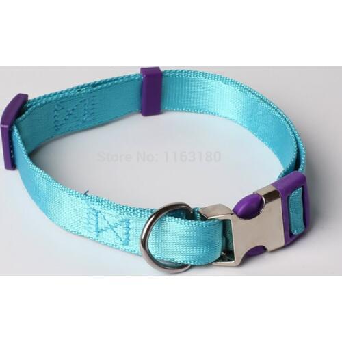 60 pcs/lot Nylon Personalized Engraved Dog Collar Custom Puppy Cat Pet Collars ID Tag For For Small Medium Large Dogs