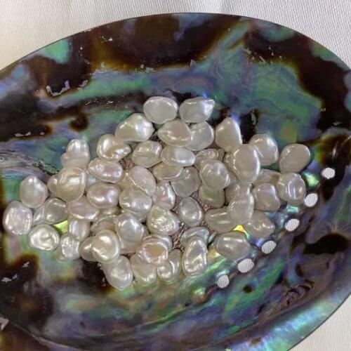 Wholesaler 9.5-10.5mm white freshwater keshi baroque pearl irregular shape loose pearl for making jewelry