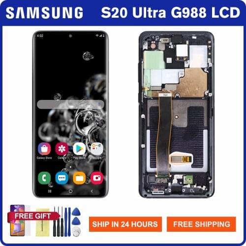 6.9" Original Screen For Samsung Galaxy S20 Ultra SM-G988B/DS Lcd Display Screen Digitizer Assembly For Samsung S20Ultra