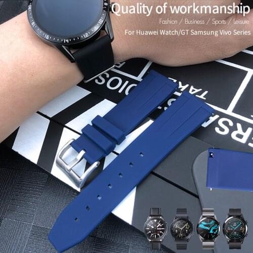 20mm 22mm Silicone Quick Release Watchband for Samsung Galaxy S3 S4 HUAWEI GT2 Green High Quality Rubber Soft Sport Watch Strap