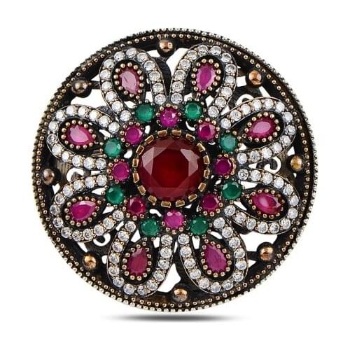 Silverlina Silver Zircon Stone Authentic Brooch