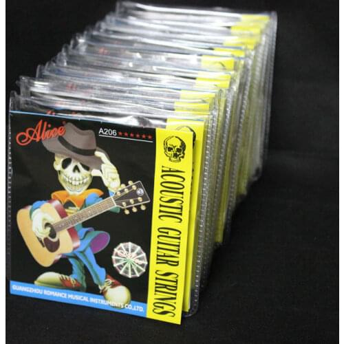 1 Sets Alice A206 Stainless Steel Coated Phosphor Bronze Anti-Rust 1st-6th Acoustic Guitar Strings 011-052