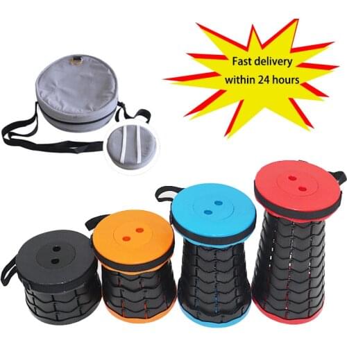 Retractable Outdoor Camping Folding Chair With Storage Bag