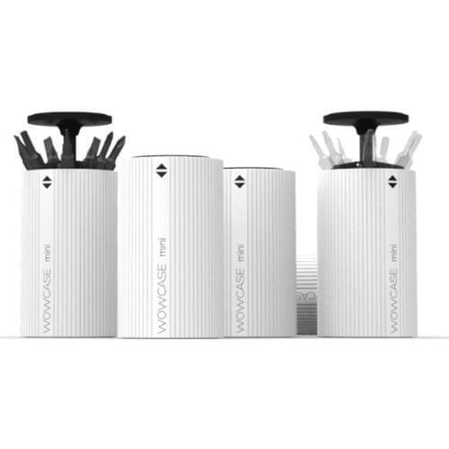 Wowcase Mini Electric Screw Driver Drill Bit Head Box Holder Storage Bucket One-button Automatic Lift Screwdriver Set Storage