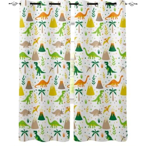 Cartoon Adroable Dinosaur Window Curtain for Kids Room Bedroom Curtain for Girls Colorful cortinas