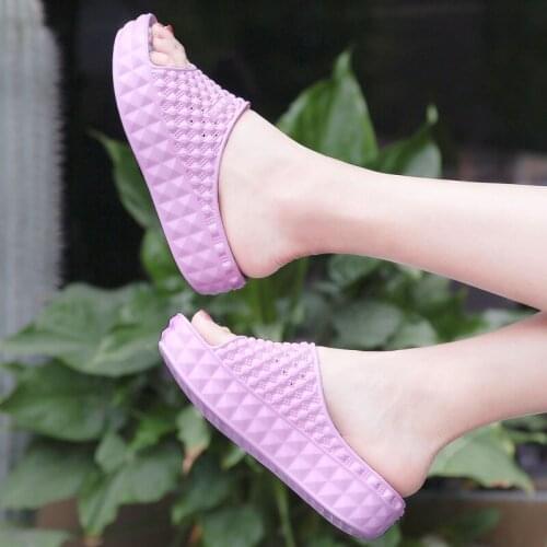 MWY Women Summer Sandals Slipper Indoor Bathroom Outdoor Beach Shoes Womens Shoes Platform Flip Flops EVA Anti-slip Home Floor
