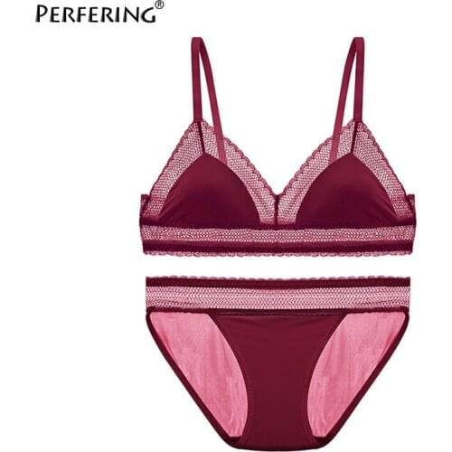 Perfering 2019 New Transparent Sexy Bra Set Lingerie Porno Bragas Women Lingerie Corset Lace Bralette Attractive Underwear Lady