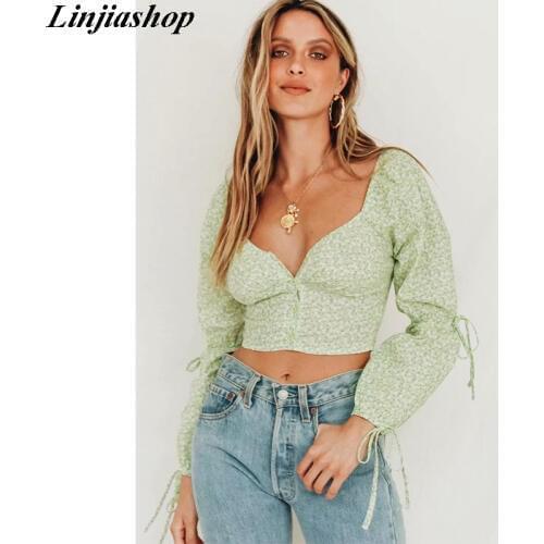 Vintage French Elegant Green Crop Top Summer Tank Top Women Square Collor Designer Short Holiday Camis Female Vestidos