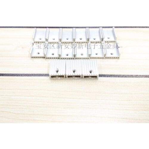 10pcs / 100pcs Aluminum radiator 17*15*7mm U type electronic radiator aluminum profile radiator triode radiator heatsink