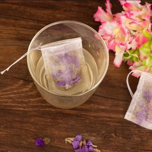 100pcs/lot Tea Bags Natural Corn Fiber PLA Biodegraded Tea Filters Coffee ground pouch with strings empty teabag empty bags