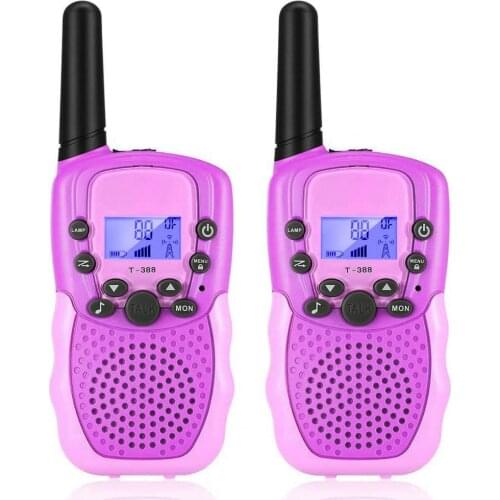 2Pcs Walkie Talkies with 22 Channels 2 Way Radio Gifts 3 Kilometers Long Range Toys for 3-12 Year Old Girls Kids Hiking Camping
