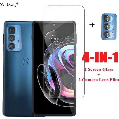 4 in 1 Glass For Motorola Edge 20 Pro Screen Protector For Motorola Moto Edge 20 Pro Tempered Glass Protective Phone Film