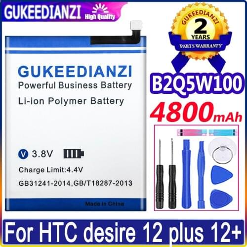 4800mAh GUKEEDIANZI B2Q5W100 Replacement Cell Phone Batter For HTC Desire 12 Plus 12+ Stable Voltage Polymer