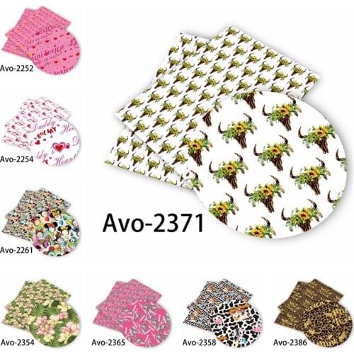 Huangtao Diy accessories 30*136cm Printed Faux Synthetic Leather for Bow,DIY handmade Materials