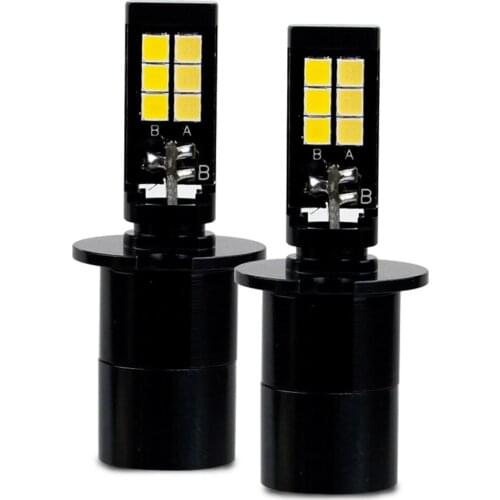 Car Bulb Dual-color H3 G0029 Waterproof 2PCS Model Of Light Source: CSP Two-color Light Source Cool White + Amber EV15 Fog Lamp