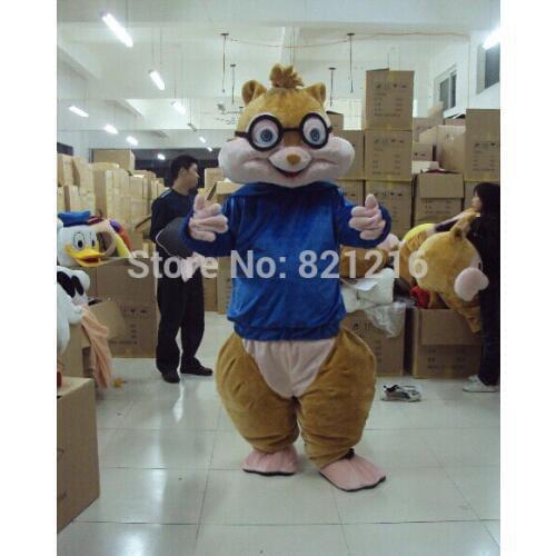 Free Shipping Adult blue tamiop chipmunks Mascot Costumes Halloween Outfit Fancy Dress Suit, Costumes suit