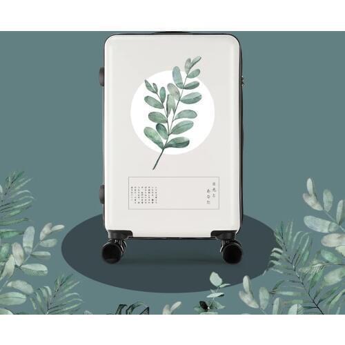 Fashion Flower pattern Luggage Trolley Bag on wheels Travel Suitcase 20 24 Inch Travel Rolling Bag Baggage Suitcase Duffle Case