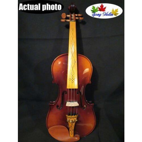 Brown colors best craft 4/5 strings 4/4 electric violin +Acoustic violin