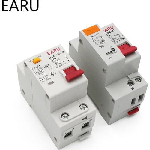 EPNL DPNL 230V 1P+N Residual Current Circuit Breaker with Over and Short Current Leakage Protection RCBO MCB
