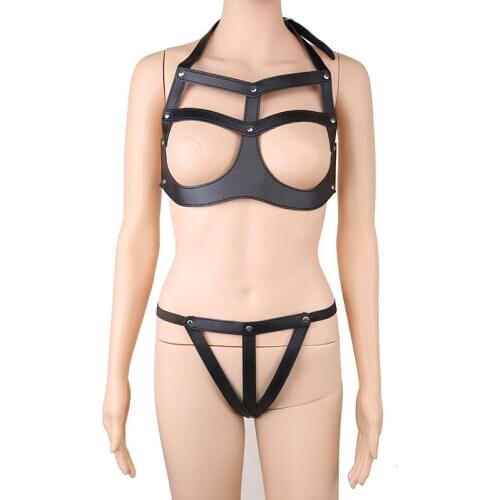 Red Queen Genuine leather clothing Erotic clothing Sex leather stage props clothing Sex toys restraint toys leather clothing