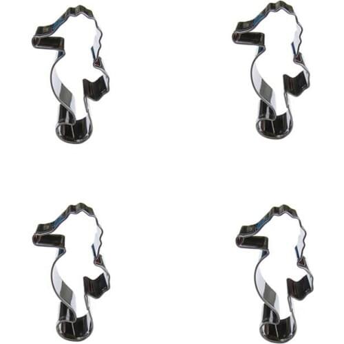 Little hippocampus shape 4 piece cookie cutting molds, baking tools, cake decorating soft candy tools