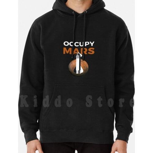 Occupy With Starship hoodies long sleeve Occupy Occupy Bfr Spacex Space Rocket Elon Musk Elon Moon Musk Tesla