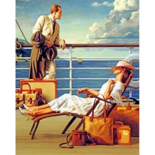 GATYZTORY Frameless Figure Painting DIY Painting By Numbers Modern Wall Art Picture Hand Painted Oil Painting For Home Decor 40x