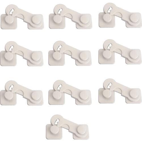 Bundle Home Demethome 10 PCs Child Baby Safety Drawer Cabinet Lock Lock White