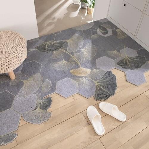 Front Door Mat Bath Corridor Mat Small Carpet Foot Pad Living Room Kitchen Home PVC Nordic Minimalist Anti-Slip Carpet