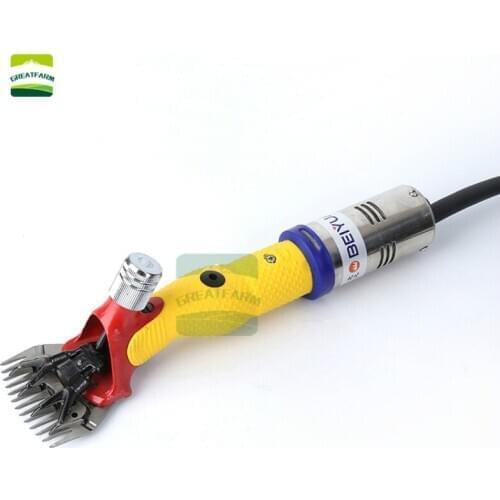 Wool CLIPPER yellow Portable AC DC Electric Sheep Shearing Machine Clipper Shears Cutter Wool scissor 13/9 straight curved blade