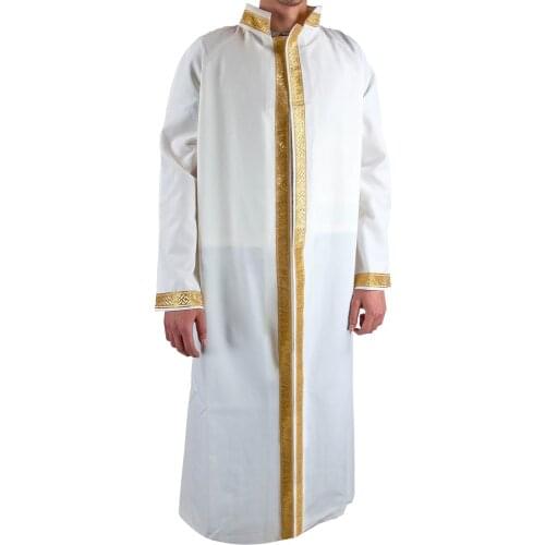 Imam Robe Prayer Robe Mens Prayer Dress 5 Inner Pockets Robe Alpaca Cotton Polyester Blend Fabric Islamic Robe Islamic Robe