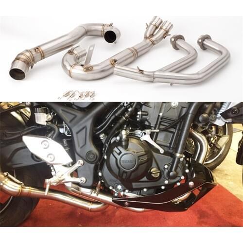 Motorcycle modified R25 R3 exhaust pipe muffler MT03 swing front section R25t carbon fiber exhaust pipe set