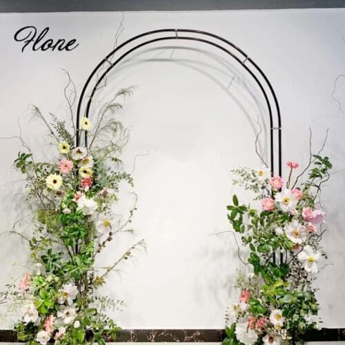 Outdoor Wedding Arch Door Wrought Iron Home Garden Party Christmas Decor Backdrop Stand Decoration Flower Balloons Arches