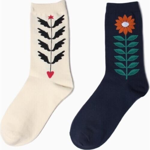 M1613 2015 New arrival Mens jacquard cotton socks fly arrow and sunflower cartoon pattern Tide Casual Socks 6pair/Lot