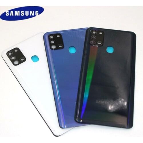 Original Samsung Galaxy A21S A217 A217F Housing Case Back Cover Battery Rear Door Cover +Camera Lens Replacement Repair Parts